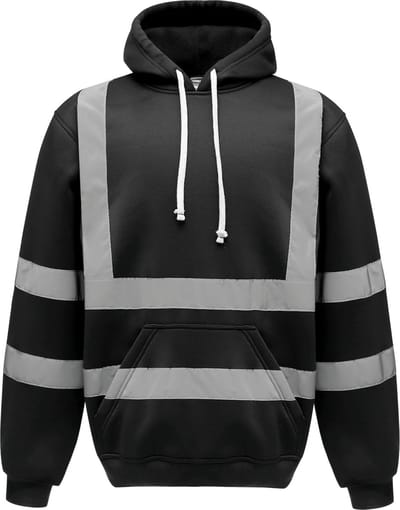 Yoko Hi-Vis pullover hoodie YHVK05 - Black - S