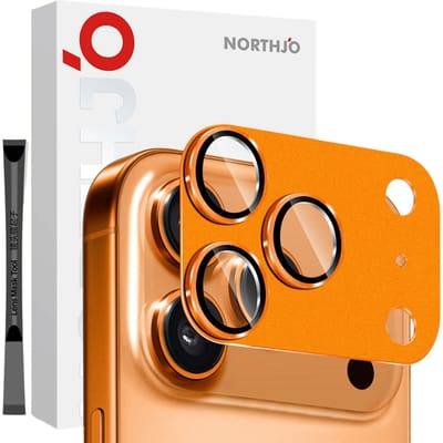 Northjo iPhone 17 Pro Full Cover Camera Protector Oranje
