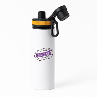 Hacebo® - Sterkte waterfles met draaidop oranje - Beterschap - motivatie - beterschap cadeau - kado - moeilijke tijd - water fles - 850ML