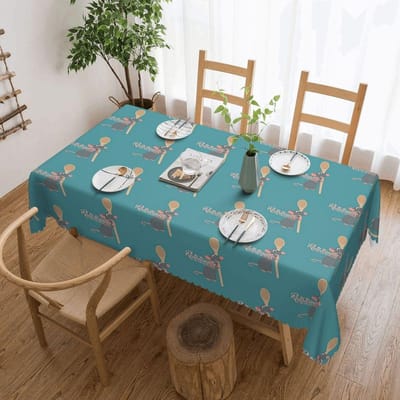 Remy Ratatouille Pak Aangepaste Rechthoekige Tafelkleed Waterdichte Tafelhoes voor Eetgelegenheden Tafelkleed 137x183cm