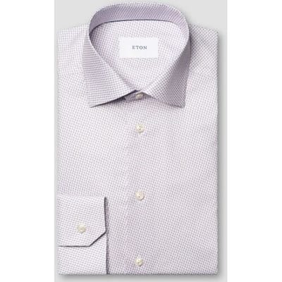 Eton Overhemd Mini Fantasy Pattern Cotton Signature Twill Roze / male