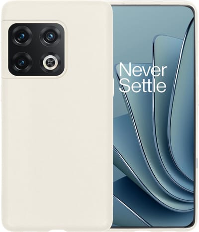 Hoesje - Geschikt voor OnePlus 10 Pro - Sterk & Shockproof - Siliconen Case - Hoes Cover - Telefoonhoes - Wit