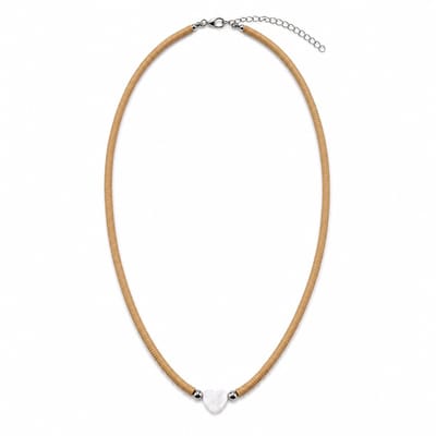 Engravia by Derya – Dames Ketting – Polymeer Kralen – Hart Choker Ketting – Minimalistische Zomer Ketting – Trendy Cadeau voor Haar