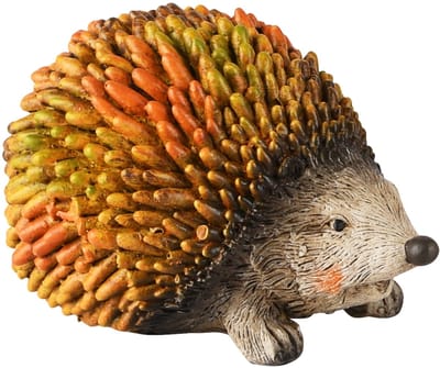 Dekoratief | Egel, oranje/groen, resina, 10x7x6cm | A235477