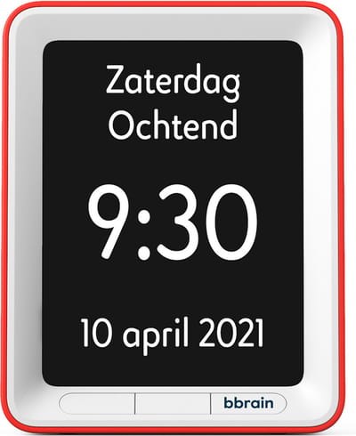 BBrain Sprekende Kalenderklok | Gesproken herinneringen | Natuurlijke stem | Zelf herinneringen inspreken | Medicatie alarm - Blauw