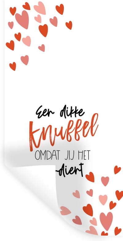 Muurstickers - Sticker Folie - Get well soon - Quotes - Knuffel - 40x80 cm - Plakfolie - Muurstickers Kinderkamer - Zelfklevend Behang - Zelfklevend behangpapier - Stickerfolie