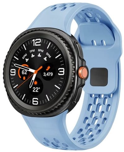 By Qubix - smartwatch bandje - Compatible Samsung bandje - Ultimate sport edition band - Blauw - Geschikt voor Samsung Galaxy Watch 9 (40/44mm) - Watch 8 (40/44mm) - Watch 8 Classic (46mm)