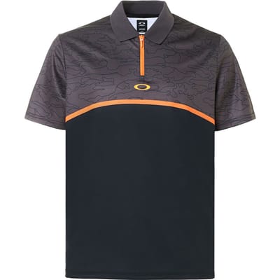 Oakley Colour Block Camouflage Zwart Zip Up Heren Poloshirt 434216 02E