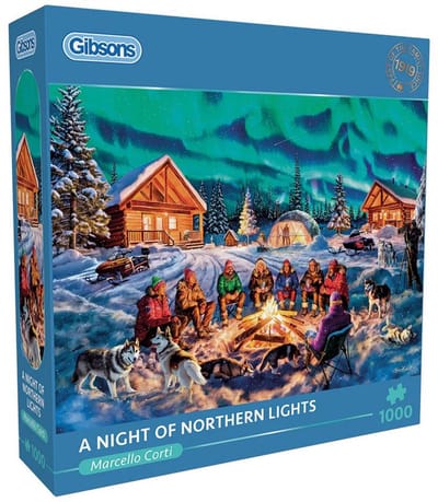 Gibsons - A Night of Northern Lights (door Marcello Corti) - 1000 stukjes 68×49cm (b×h) - Legpuzzel voor volwassenen
