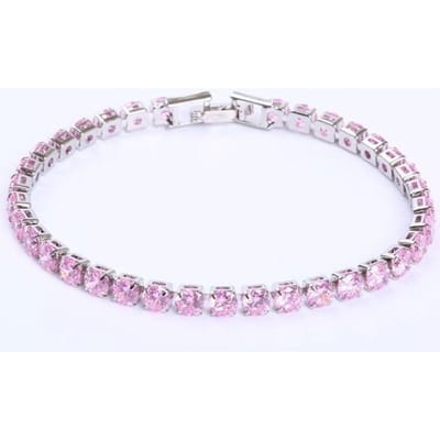 Luxe 4 mm Zirconia Tennisarmbanden Iced Out Chain Crystal Wedding Armband voor dames heren Goud Zilver Kleur Armband 17cm length white