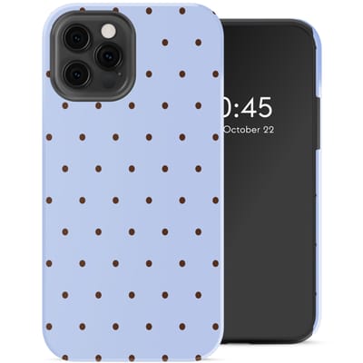 Selencia Hoesje - Geschikt voor Apple iPhone 12 Pro / 12 - Backcover - Happy Dots Digital Sky