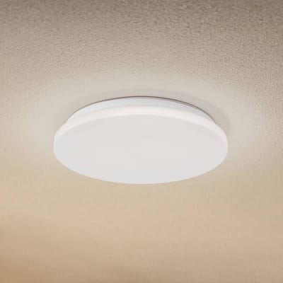 Lindby LED buiten plafondlamp Kirkola, 3000 K, Ø 34 cm, wit
