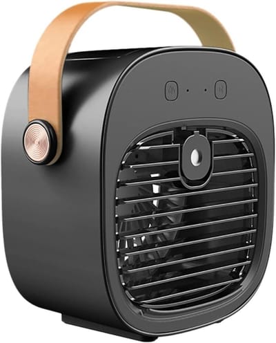 Mini Airconditioner - Persoonlijke Koeler - Persoonlijke Verkoeling - Draagbaar Ontwerp - 1000 Gram - Zwart