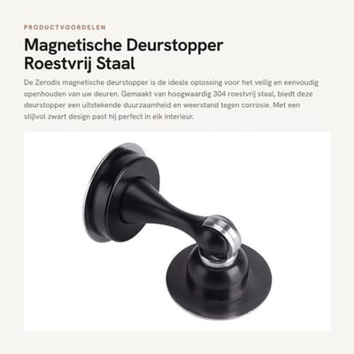 Deurstopper Hoogwaardige Kwaliteit - Deurvastzetter - Deurstoppers voor Binnen - Deurstopper Zelfklevend - Deurstopper Muur - Schokbestendig en Eenvoudige Installatie - Deurbuffer