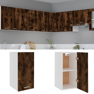 vidaXL - Bovenkast - Lyon - 29,5x31x60 - cm - bewerkt - hout - gerookt - eikenkleurig