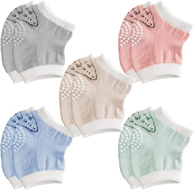 Kniebeschermers Baby - Kruipbeschermers - Baby Beschermen - Zachte Antislip - 5 Paar - Multicolor