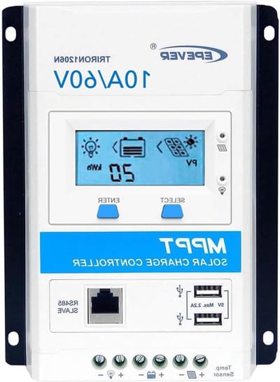MPPT Solar Laadregelaar - Zonne-energie Regelaar - Batterij Laden - Automatische Detectie - 10A - Zwart