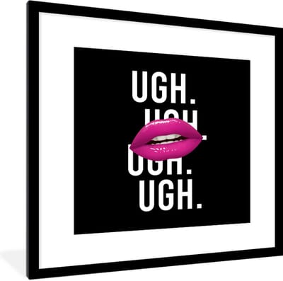 Fotolijst incl. Poster - Kinderen - Quotes - Roze - 40x40 cm - Posterlijst