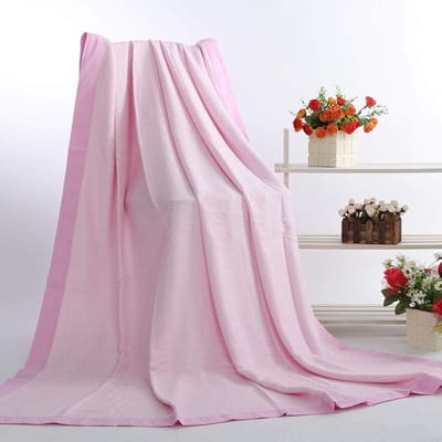 fleece werpdekens Reisformaat - Superzachte donzige warme stevige bedspreien voor bank Microfiber deken -Roze_90 cm * 100 cm