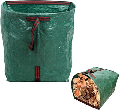 Tuinafvalzak 150 liter - opvouwbare graszak met handgrepen en steunring