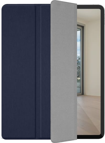 Macally Tablethoes geschikt voor Apple iPad Pro 11 Inch (2018) Hoes | Macally Bookstand Bookcase + Stylus Houder - Blauw