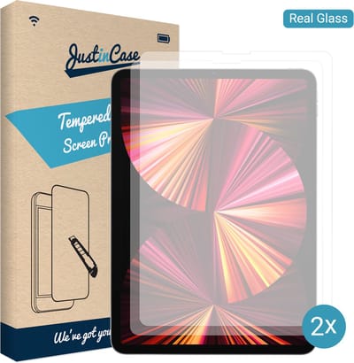 Just in Case screenprotector geschikt voor iPad Pro 11 (2022) / Pro 11 (2021) / Pro 11 (2020) - Screenprotector Tablet Glas - 2 Stuks