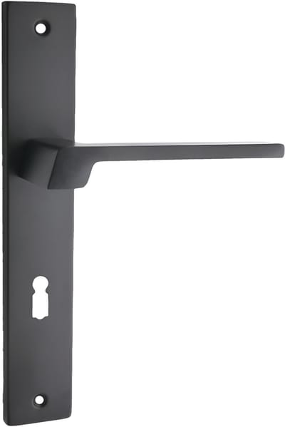 Domino® Deurkrukgarnituur CANTORO - Zwart - BB- gladde sleutel met Rozette - Deurbeslag van aluminium - Deurklink voor kamerdeur, kantoordeur, kelderdeur en binnendeur