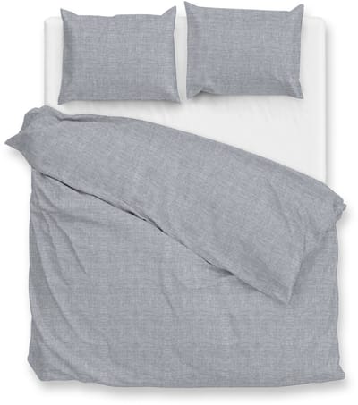 Zohome Flanella di Lino Dekbedovertrek - Tweepersoons - 200x200/220 cm - Denim