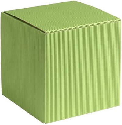 Cadeauverpakking vierkant-kubus karton 9x9x9cm LICHTGROEN (100 stuks)