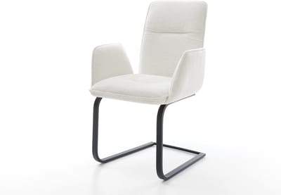 Sledestoel Vinja-Flex sledemodel vlak zwart bouclé zacht beige