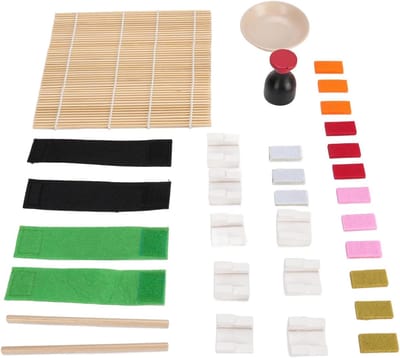 Sushi Speelgoed - Houten Keuken Set - Fantasie Spel - 32 Delige Set - 26x20x5 cm