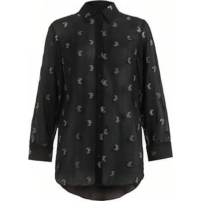 AllSaints Marianna Snake Shirt Black Größe: 32 | Business hemden Outlet | Damen | Schwarz