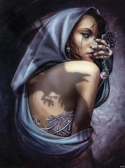 Vliesbehang Raven and the Rose - Alchemy Gothic - 206 x 275 cm