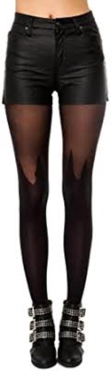 Pretty Polly Panty - Fashion - Spike Mock Hold Up - One Size -36/40 - Zwart