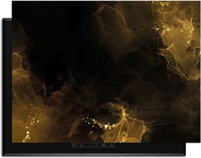 KitchenArt - Golden Smoke – Inductie Beschermer - 81x52 cm - Kookplaat Beschermer - Luxe Afdekplaat Inductieplaat - Anti-slip & Oprolbaar - Beschermmat Inductiekookplaat