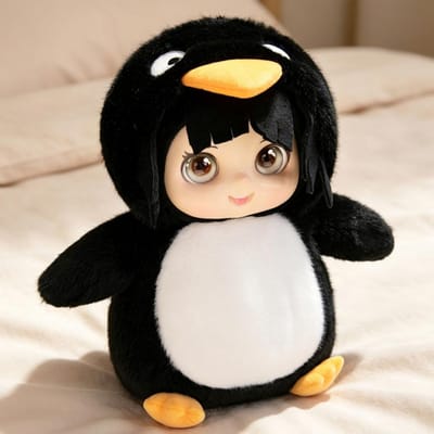 Schattig Gugu Gaga Vinyl Pluche Speelgoed Film Pinguïn Knuffeldier Gugugaga Pop Voor Fans Kinderen Verzamelspeelgoed Verjaardagscadeau Huisdecoratie 15cm black
