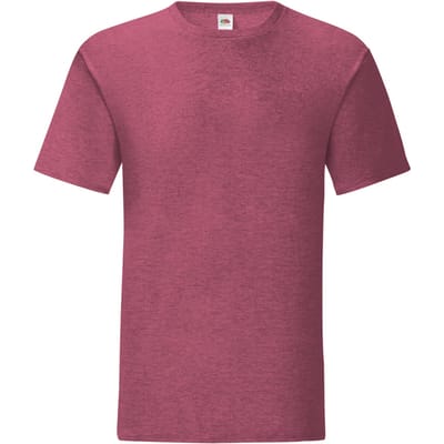 Fruit of the Loom Iconisch T-shirt voor heren (set van 5) (Heide Bourgogne)