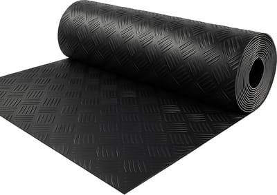 Antislip rubberen vloermat per meter 700 x 100 cm - Werkplaatsvloer en fitnessmat