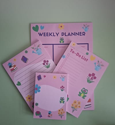 4 Delige Weekplanner Set.