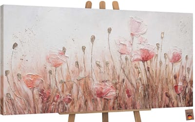 Canvas schilderij groot handgeschilderd april lente natuur – YS-Art Gallery – Frisse wanddecoratie voor woonkamer – Modern schilderij voor slaapkamer en hal