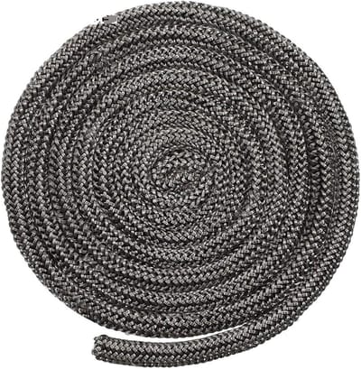Kachelkoord - Haard afdichting - Kachel onderhoud - Glasvezel materiaal - 2 meter - Zwart