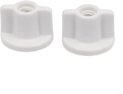 Dailygoods- Schroef Achtermoer Vervanging - 6mm Schroef - Kunststof - Pack van 2 - Wit - Eenvoudig te installeren - Toiletdekselmoer