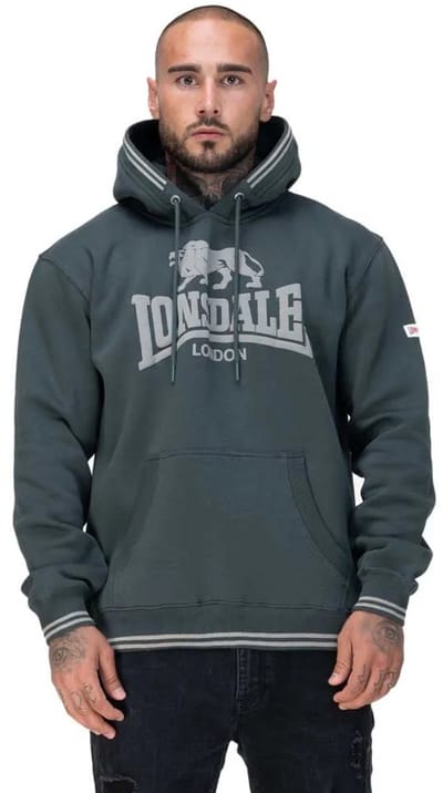Lonsdale London OUTWOOD Heren Trui met capuchon - groen - M