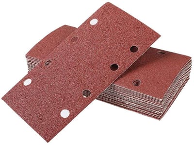 Dailygoods- Schuurvellen Set 35 Stuks - Schuurpapier 93 x 185 mm - Schuurpapier met 8 Gaten - Aluminium Oxide - Geschikt voor Hout en Metaal - Diverse Korrelgroottes