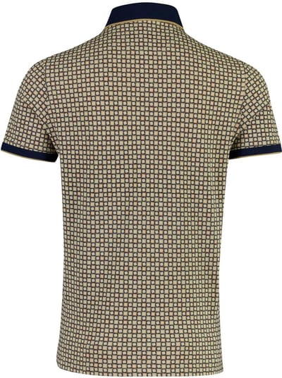 Baileys Polo Two-Tone Piqué Rotated Squares Fantasy Pattern Zand / male