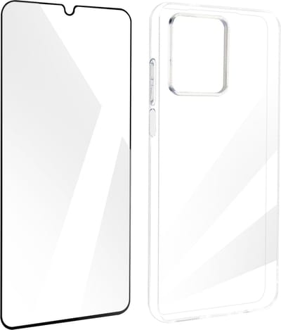 Bigben Connected, Hoesje geschikt voor Realme C51 / C53 - Set met Flexible Glass & SmartFrame, Transparant