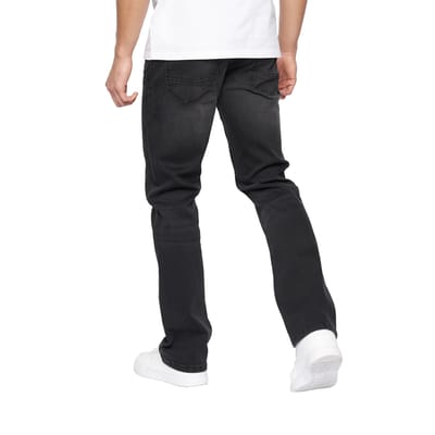 Crosshatch Heren Winsbury Bootcut Jeans (Zwart wassen)