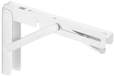 1 paar Opklapbare Muurbeugels wit (200 x 121 mm) Opklapbaar beslag belastbaar tot 150 kg van SOTECH