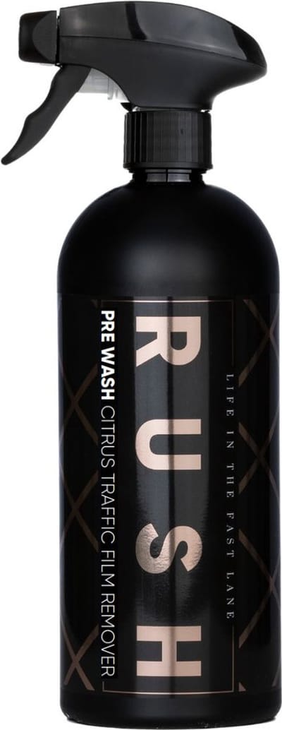 RUSH Pre Wash - 1000 ml / 1 Fles - weekt straatvuil los - krasvrij je auto wassen - ideale combinatie voor de wasbox - alkalische reiniger - helpt tegen strooizout en straatvuil