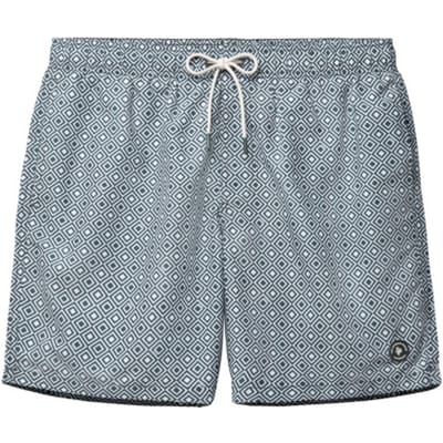 Shiwi Heren Zwemshort MIKE 7" Print Groen - Maat M